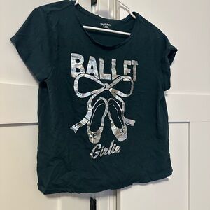 Old Navy Dark Green Ballet Graphic Tee